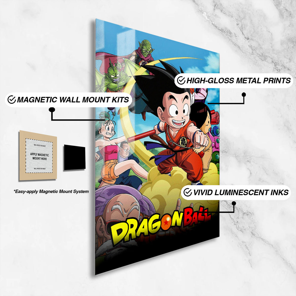 Flex Designs Metal Poster Dragon Ball 16 x 24" Home Goods - TV Show 1986 TV Show Metal Poster
