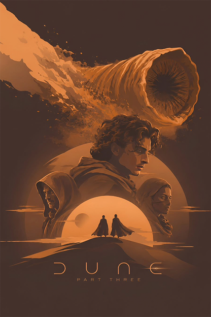 Flex Designs Metal Poster Dune Part Three Minimalist 11 x 17" Home Goods - Movie 2026 Movie Metal Poster