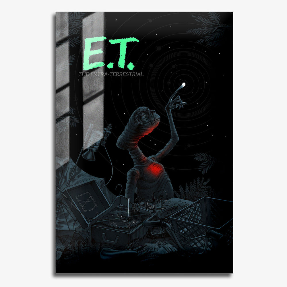 Flex Designs Metal Poster ET the ExtraTerrestrial Sketch 11 x 17" Home Goods - Movie 1982 Movie Metal Poster