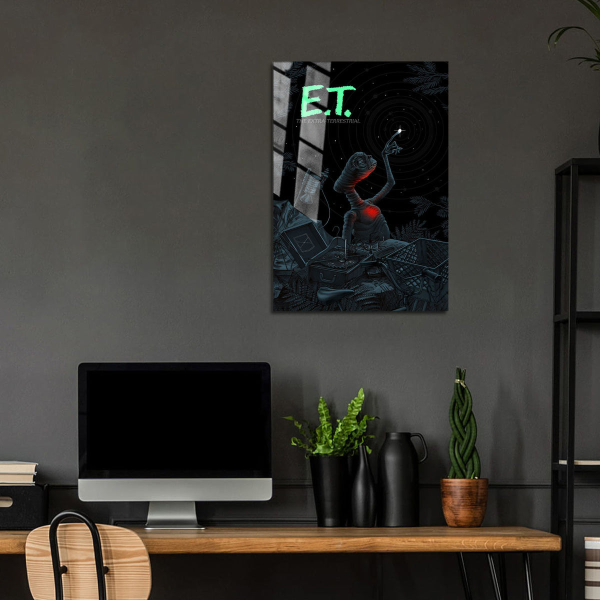 Flex Designs Metal Poster ET the ExtraTerrestrial Sketch 24 x 36" Home Goods - Movie 1982 Movie Metal Poster