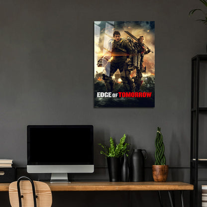 Flex Designs Metal Poster Edge of Tomorrow 24 x 36" Home Goods - Movie 2014 Movie Metal Poster