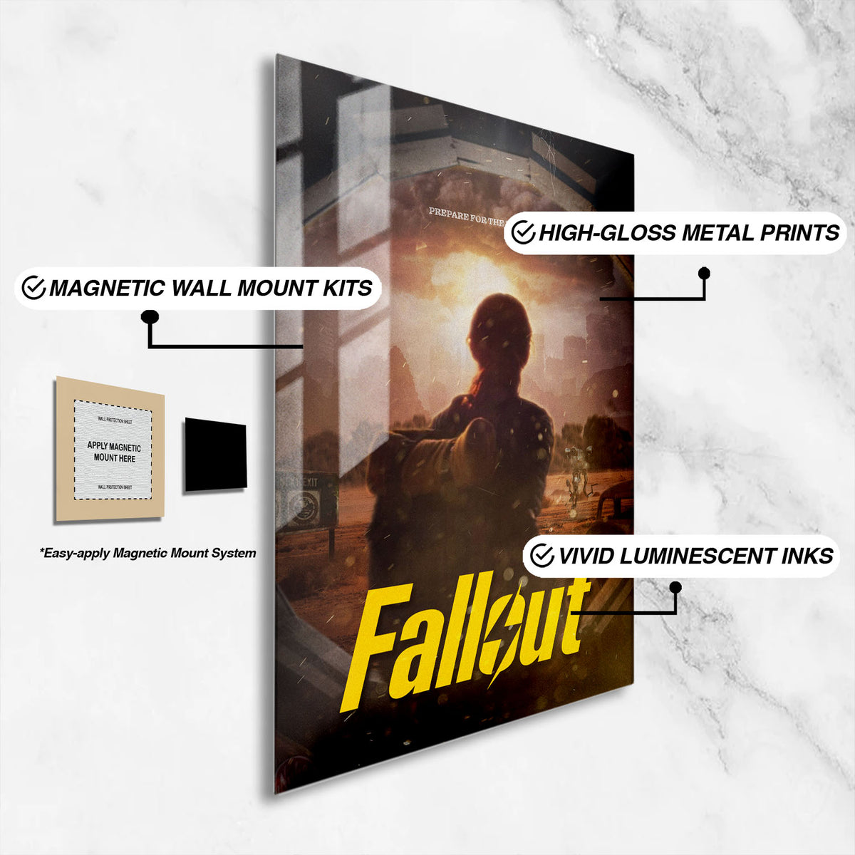 Flex Designs Metal Poster Fallout 16 x 24" Home Goods - TV Show 2024 TV Show Metal Poster