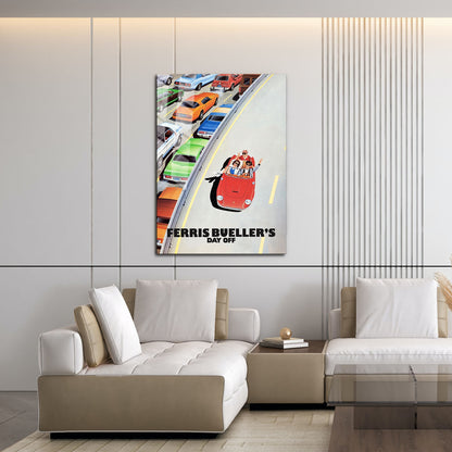 Flex Designs Metal Poster Ferris Bueller's Day Off 16 x 24" Home Goods - Movie 1986 Movie Metal Poster