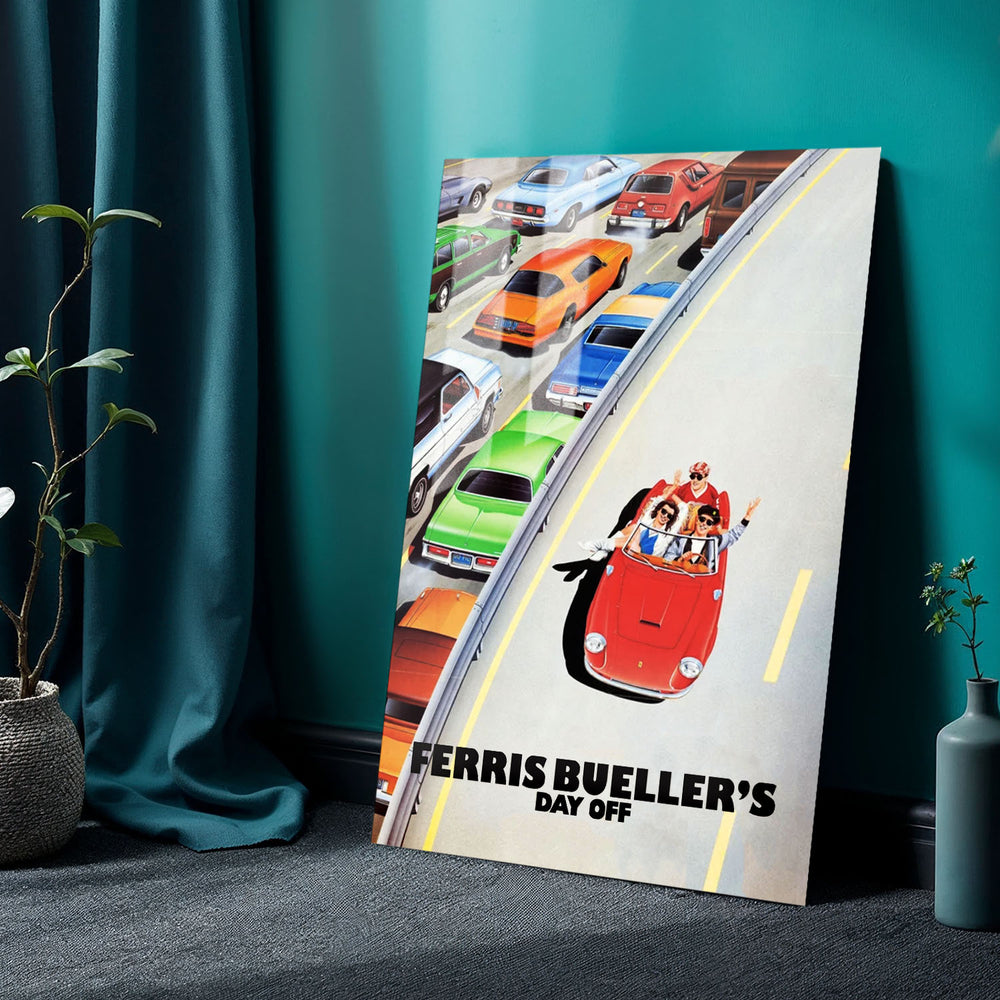 Flex Designs Metal Poster Ferris Bueller's Day Off 24 x 36" Home Goods - Movie 1986 Movie Metal Poster
