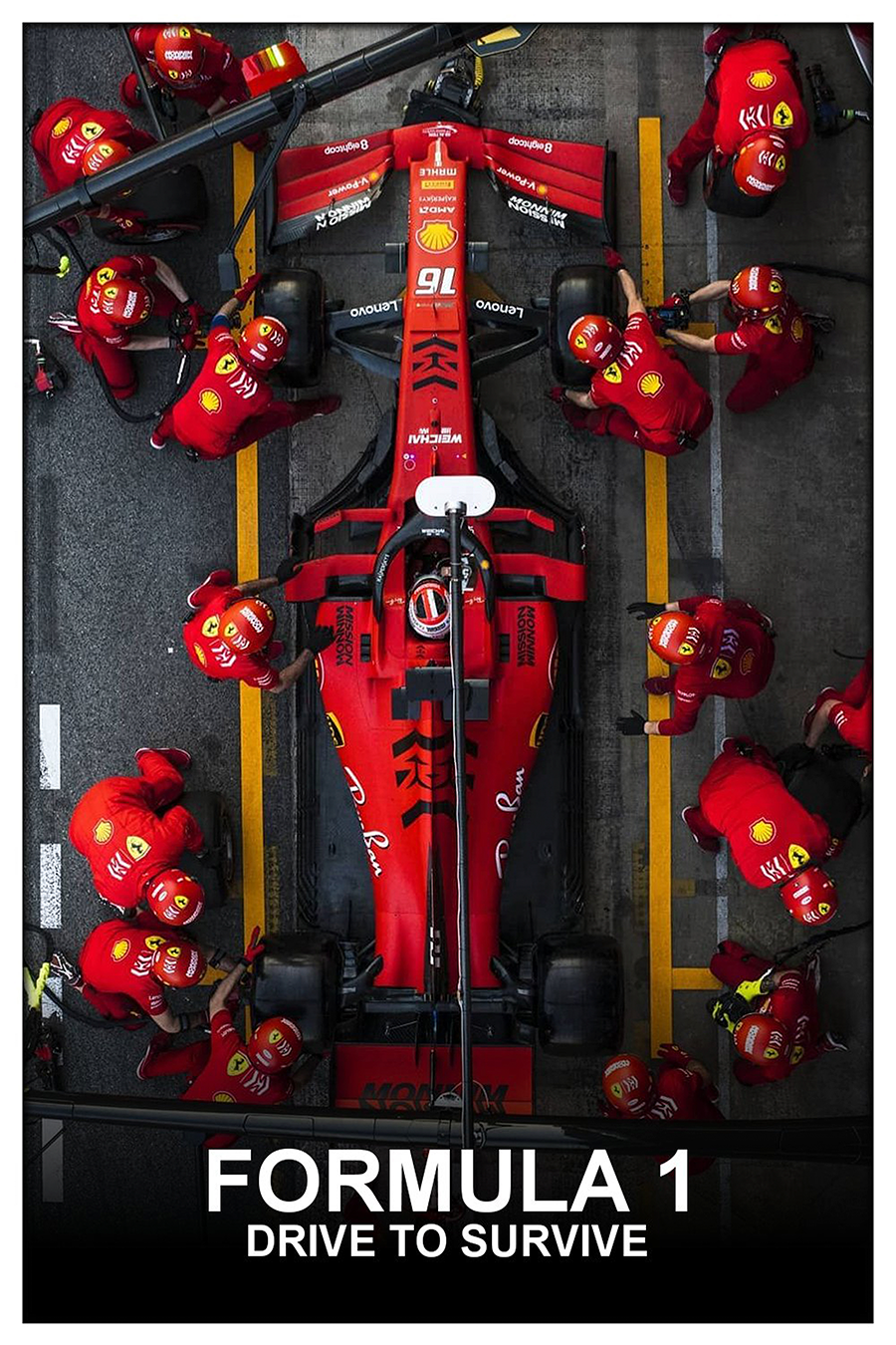 Flex Designs Metal Poster Formula 1 Drive to Survive Ferrari 11 x 17" Home Goods - TV Show 2019 TV Show Metal Poster