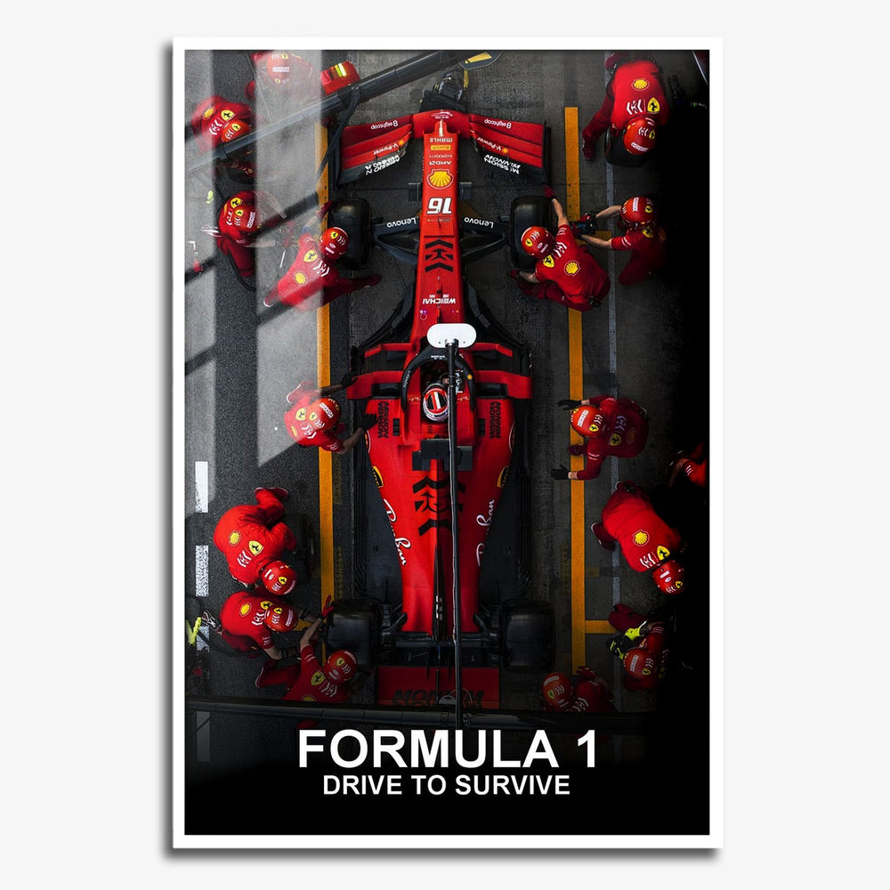 Flex Designs Metal Poster Formula 1 Drive to Survive Ferrari 11 x 17" Home Goods - TV Show 2019 TV Show Metal Poster