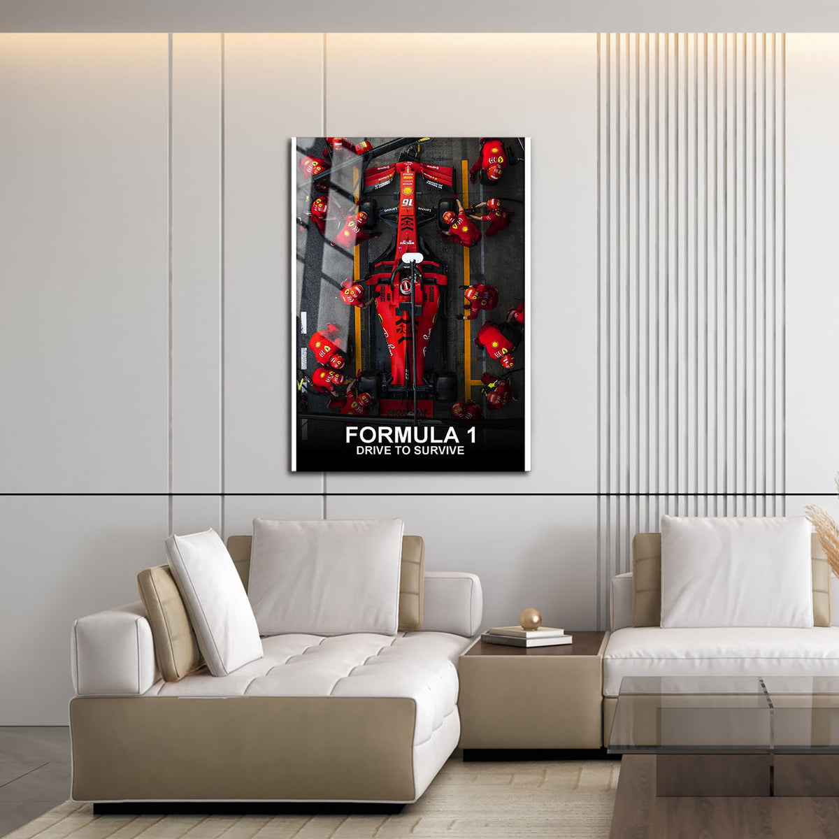 Flex Designs Metal Poster Formula 1 Drive to Survive Ferrari 16 x 24" Home Goods - TV Show 2019 TV Show Metal Poster