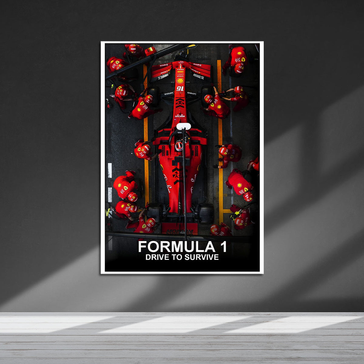 Flex Designs Metal Poster Formula 1 Drive to Survive Ferrari 5 x 7" Home Goods - TV Show 2019 TV Show Metal Poster