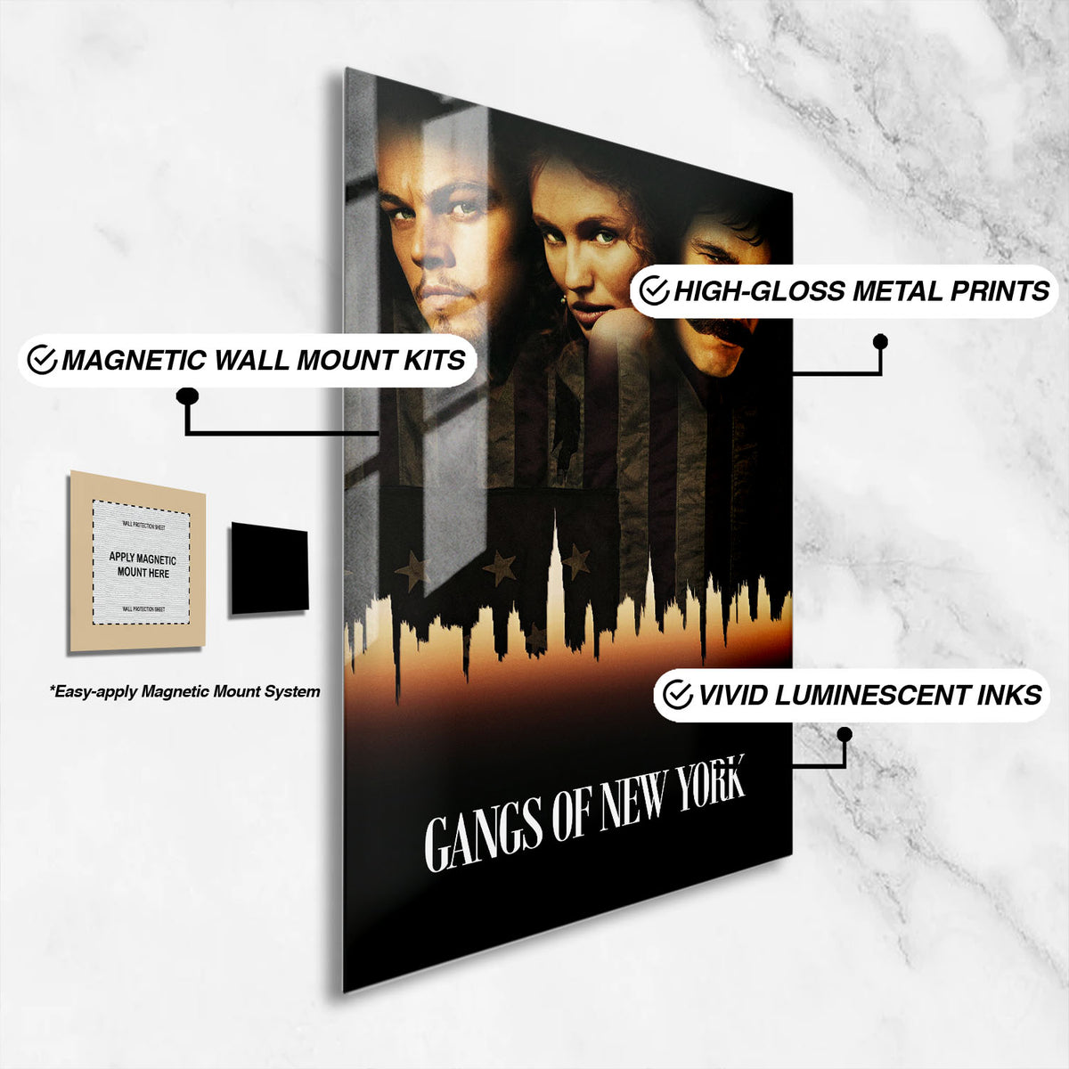 Flex Designs Metal Poster Gangs of New York 16 x 24" Home Goods - Movie 2002 Movie Metal Poster