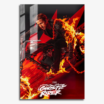 Flex Designs Metal Poster Ghost Rider 11 x 17" Home Goods - Movie 2028 Movie Metal Poster