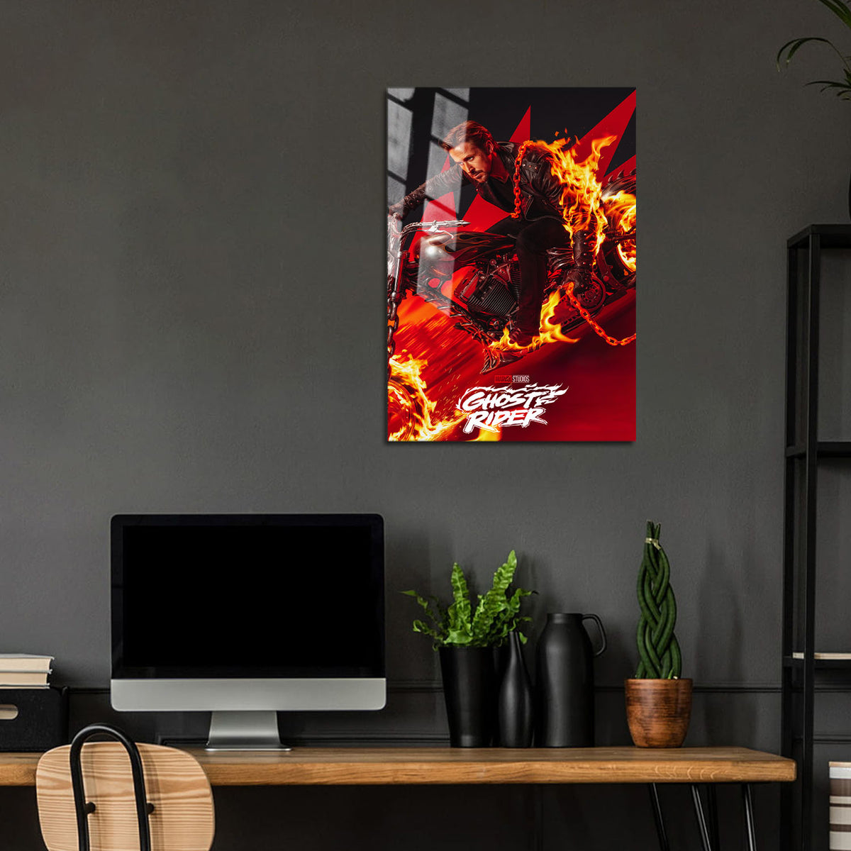 Flex Designs Metal Poster Ghost Rider 24 x 36" Home Goods - Movie 2028 Movie Metal Poster