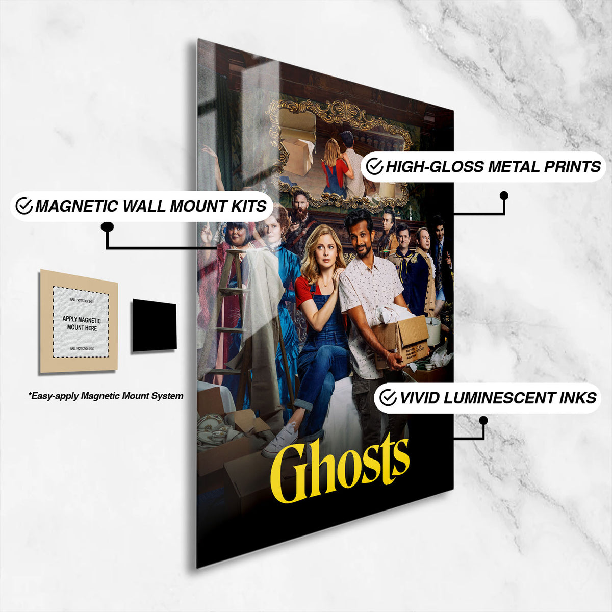 Flex Designs Metal Poster Ghosts 16 x 24" Home Goods - TV Show 2021 TV Show Metal Poster