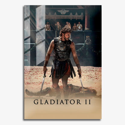 Flex Designs Metal Poster Gladiator II Theatrical 11 x 17" Home Goods - Movie 2024 Movie Metal Poster