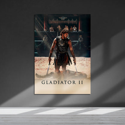 Flex Designs Metal Poster Gladiator II Theatrical 5 x 7" Home Goods - Movie 2024 Movie Metal Poster