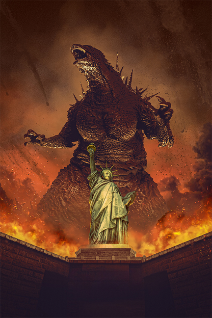 Flex Designs Metal Poster Godzilla Minus Zero 11 x 17" Home Goods - Movie 2026 Movie Metal Poster