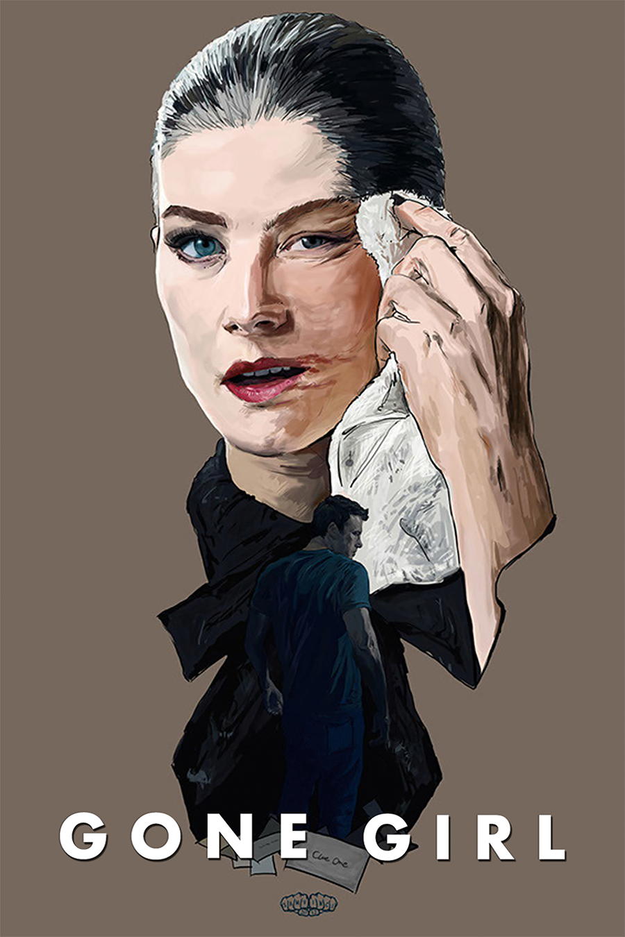 Flex Designs Metal Poster Gone Girl Sketch 11 x 17" Home Goods - Movie 2014 Movie Metal Poster