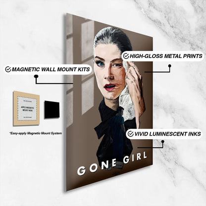 Flex Designs Metal Poster Gone Girl Sketch 16 x 24" Home Goods - Movie 2014 Movie Metal Poster