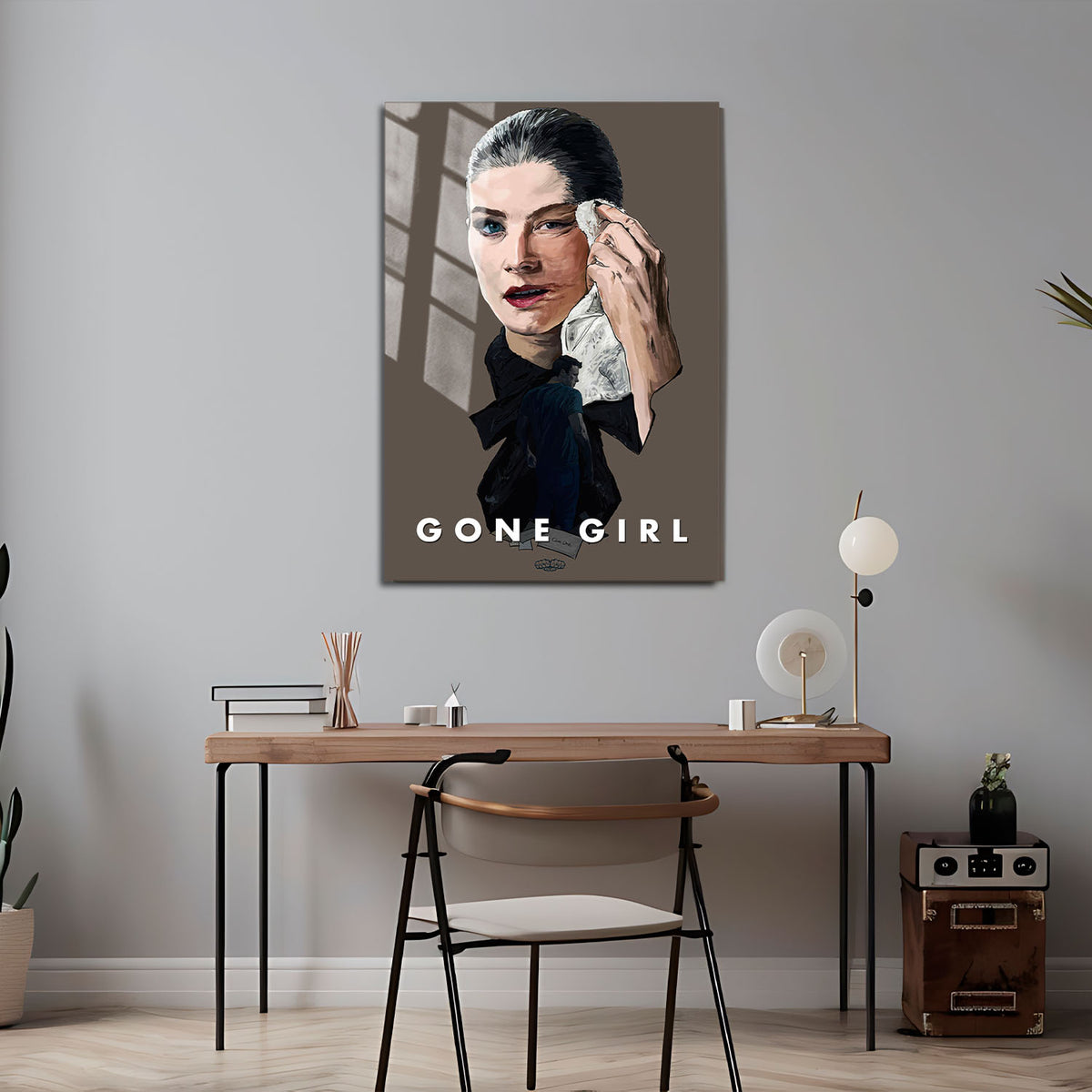 Flex Designs Metal Poster Gone Girl Sketch 5 x 7" Home Goods - Movie 2014 Movie Metal Poster