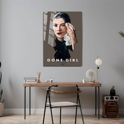 Flex Designs Metal Poster Gone Girl Sketch 5 x 7" Home Goods - Movie 2014 Movie Metal Poster