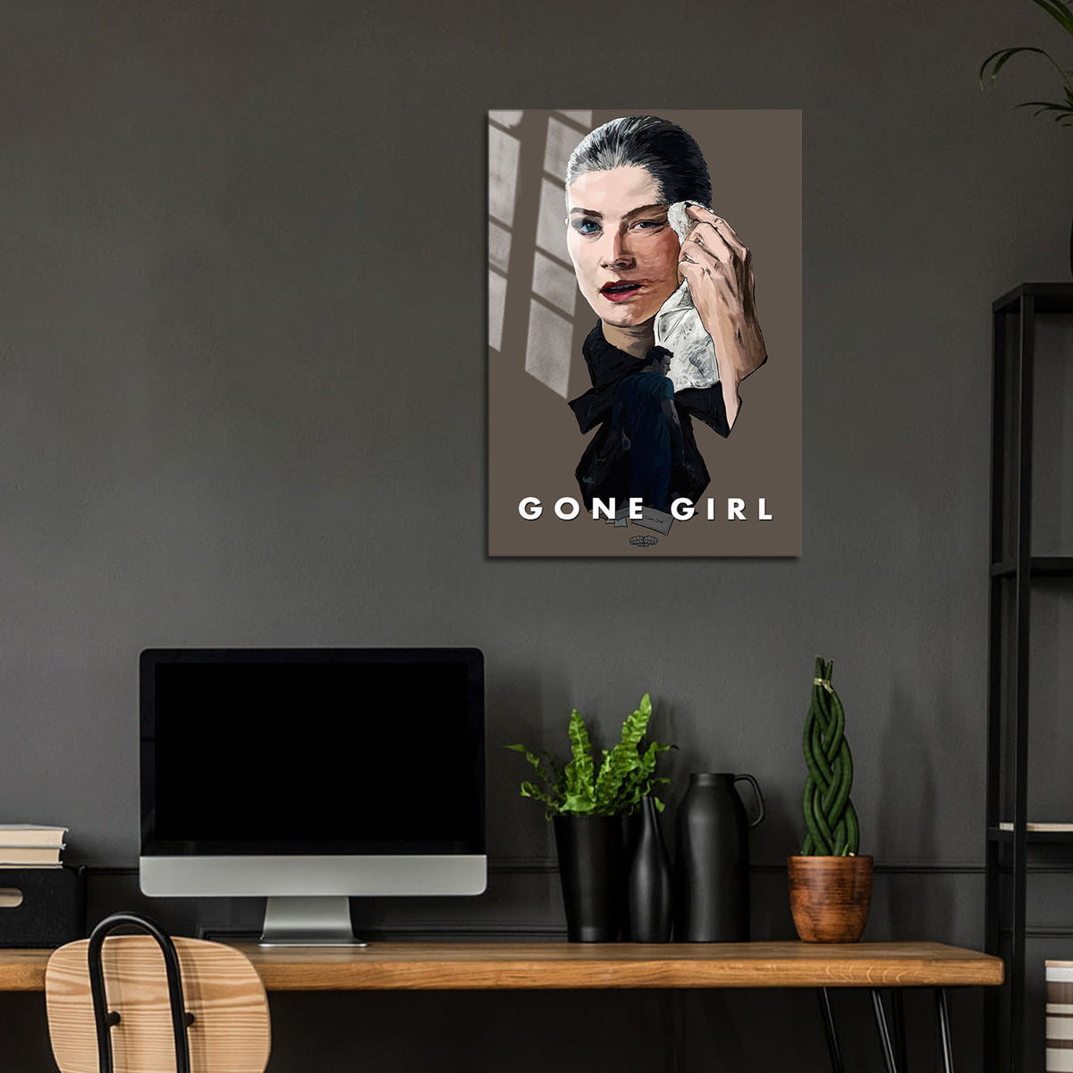 Flex Designs Metal Poster Gone Girl Sketch 24 x 36" Home Goods - Movie 2014 Movie Metal Poster