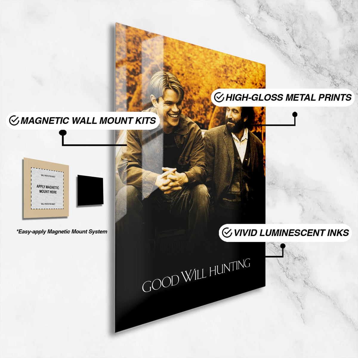 Flex Designs Metal Poster Good Will Hunting 16 x 24" Home Goods - Movie 1997 Movie Metal Poster