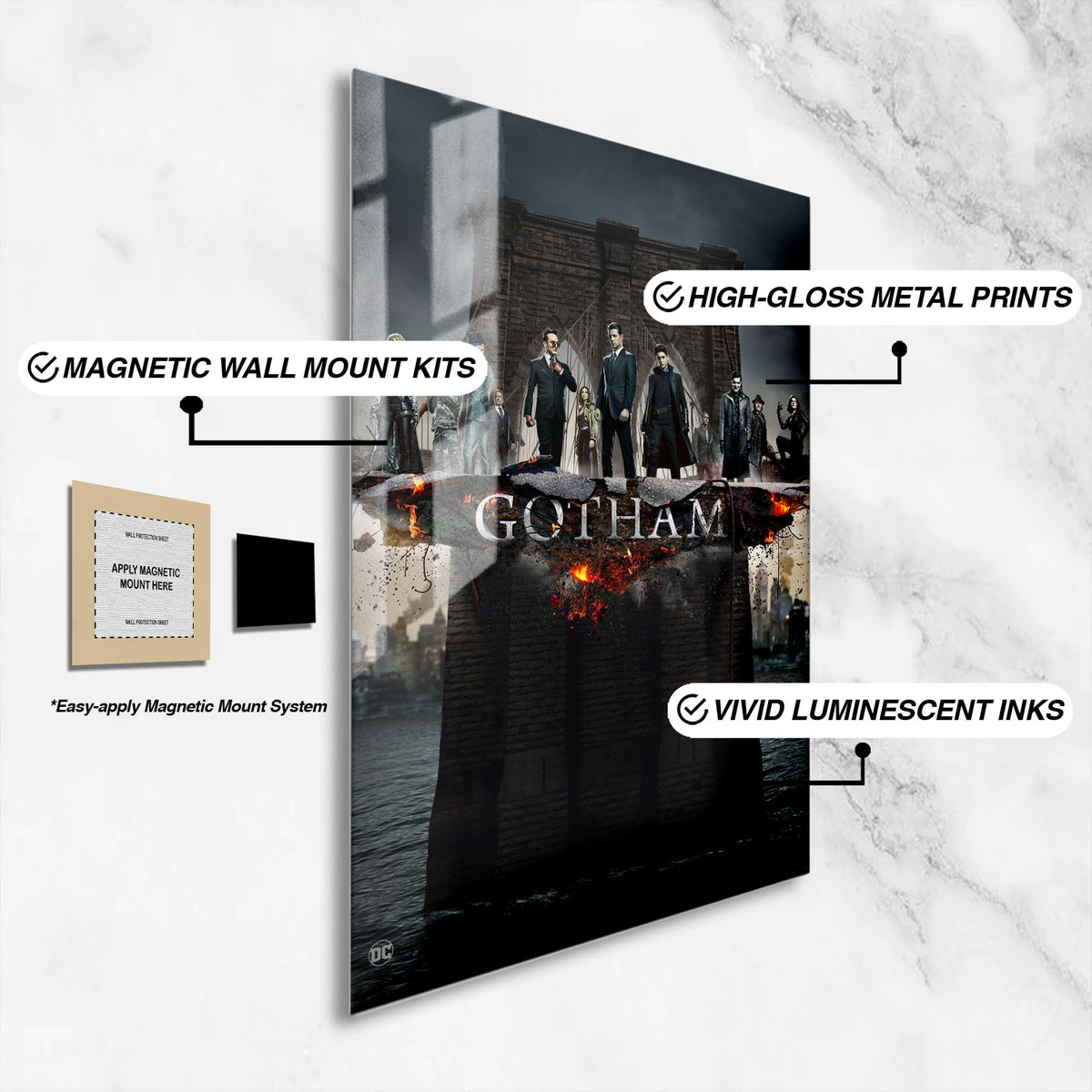 Flex Designs Metal Poster Gotham 16 x 24" Home Goods - TV Show 2014 TV Show Metal Poster