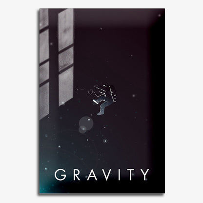 Flex Designs Metal Poster Gravity Cinematic 11 x 17" Home Goods - Movie 2013 Movie Metal Poster