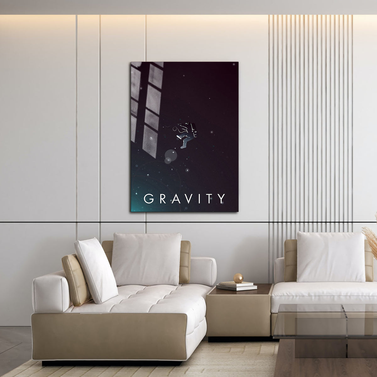Flex Designs Metal Poster Gravity Cinematic 16 x 24" Home Goods - Movie 2013 Movie Metal Poster