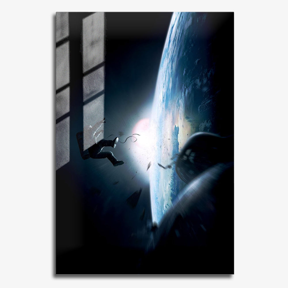 Flex Designs Metal Poster Gravity Textless 11 x 17" Home Goods - Movie 2013 Movie Metal Poster