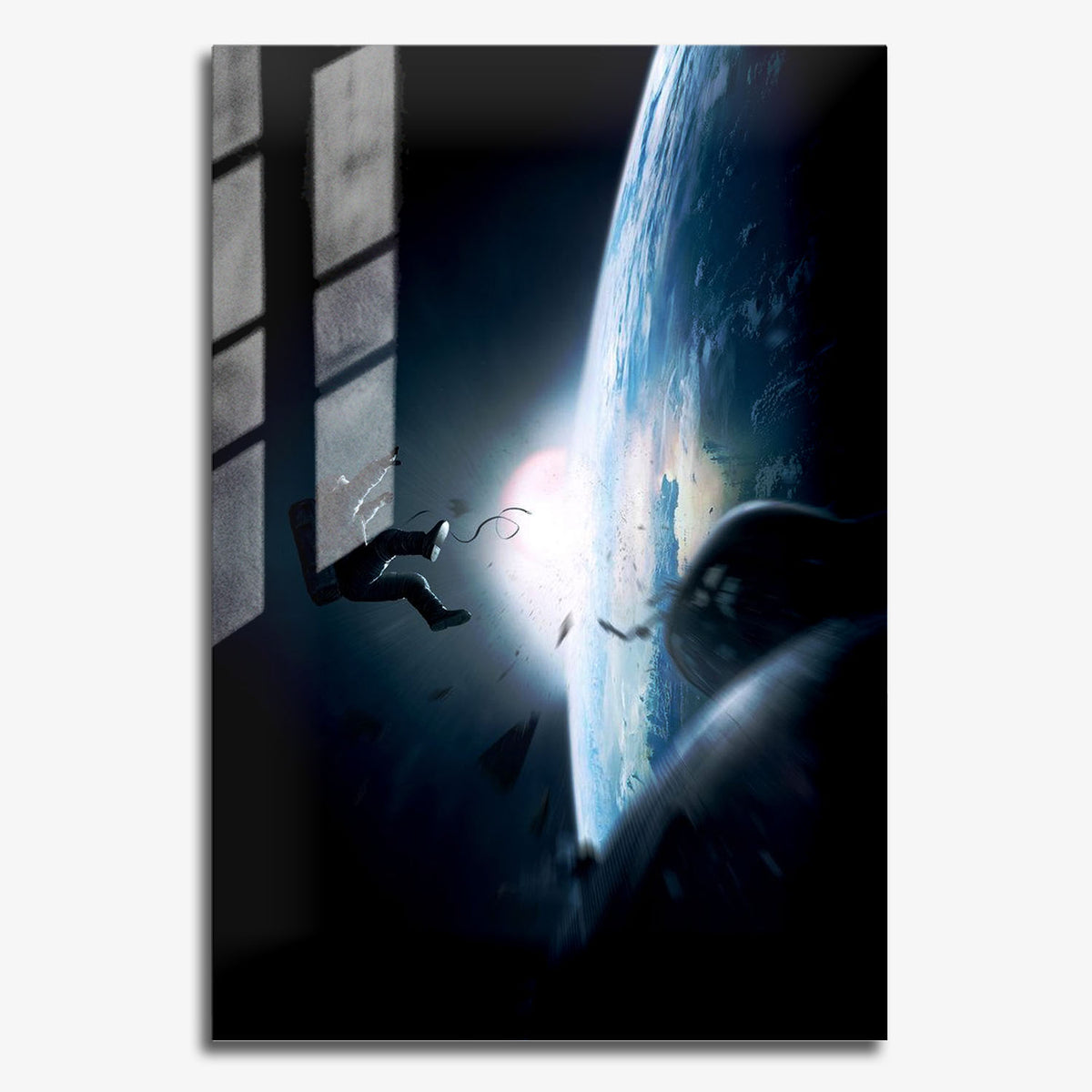 Flex Designs Metal Poster Gravity Textless 11 x 17" Home Goods - Movie 2013 Movie Metal Poster