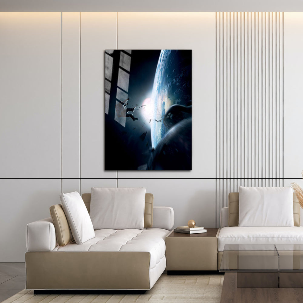 Flex Designs Metal Poster Gravity Textless 16 x 24" Home Goods - Movie 2013 Movie Metal Poster
