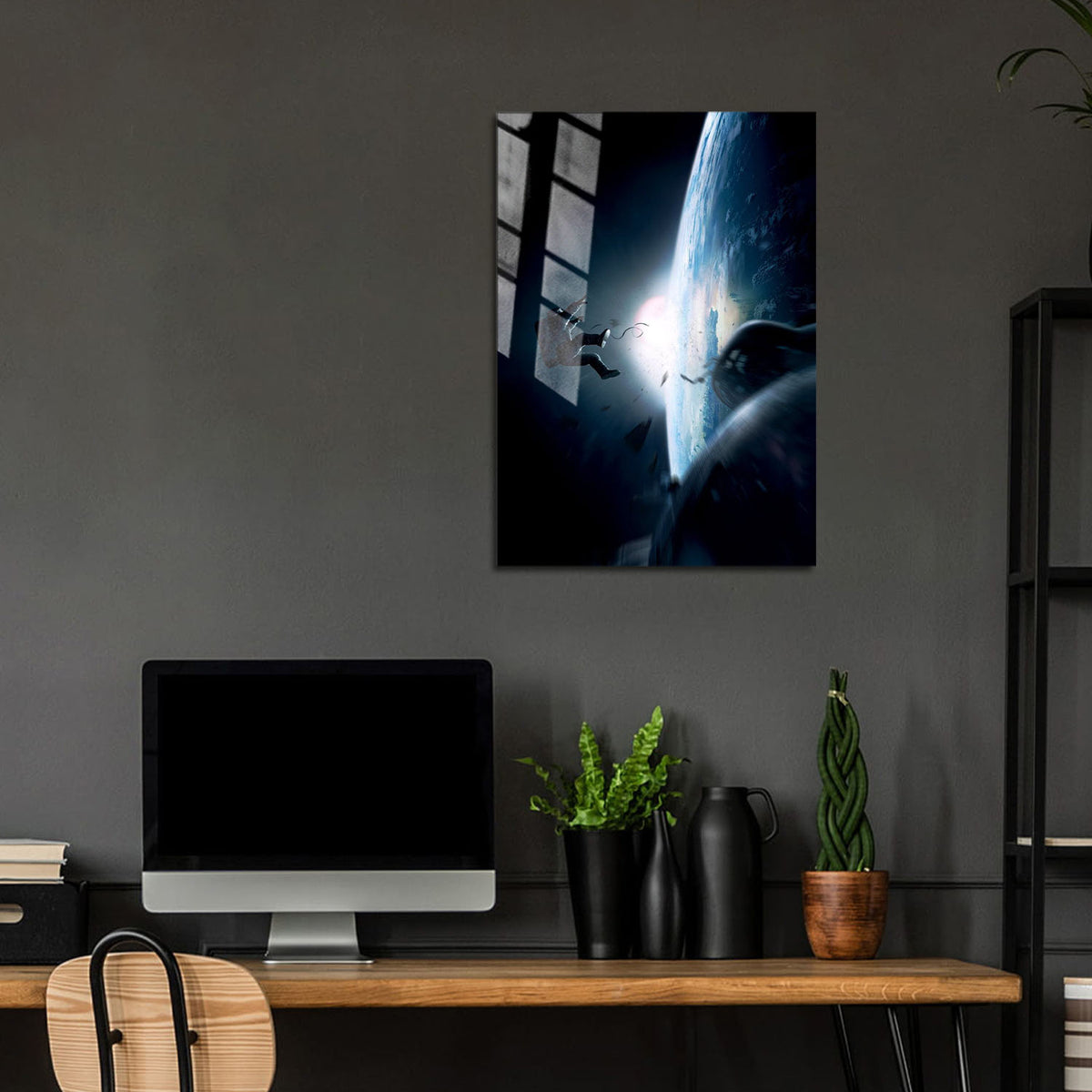 Flex Designs Metal Poster Gravity Textless 24 x 36" Home Goods - Movie 2013 Movie Metal Poster