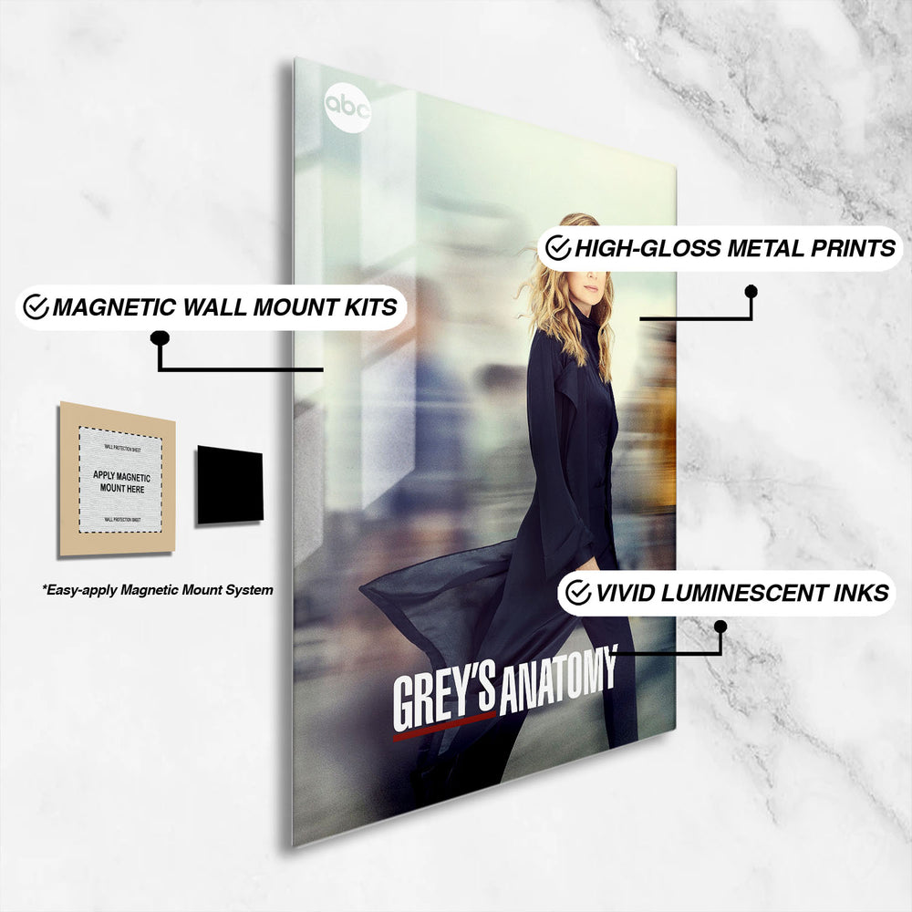 Flex Designs Metal Poster Greys Anatomy 16 x 24" Home Goods - TV Show 2005 TV Show Metal Poster