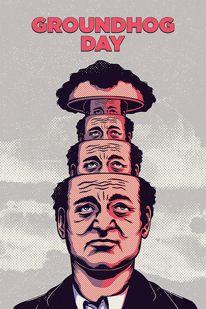 Flex Designs Metal Poster Groundhog Day Cinematic 11 x 17" Home Goods - Movie 1993 Movie Metal Poster