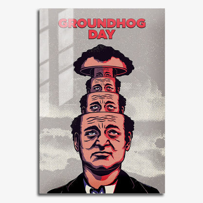 Flex Designs Metal Poster Groundhog Day Cinematic 11 x 17" Home Goods - Movie 1993 Movie Metal Poster