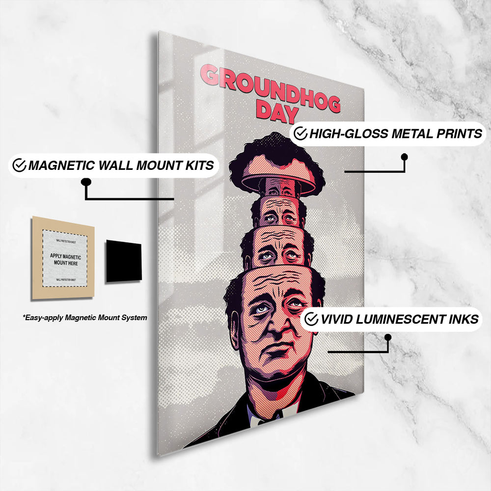 Flex Designs Metal Poster Groundhog Day Cinematic 16 x 24" Home Goods - Movie 1993 Movie Metal Poster