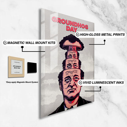 Flex Designs Metal Poster Groundhog Day Cinematic 16 x 24" Home Goods - Movie 1993 Movie Metal Poster