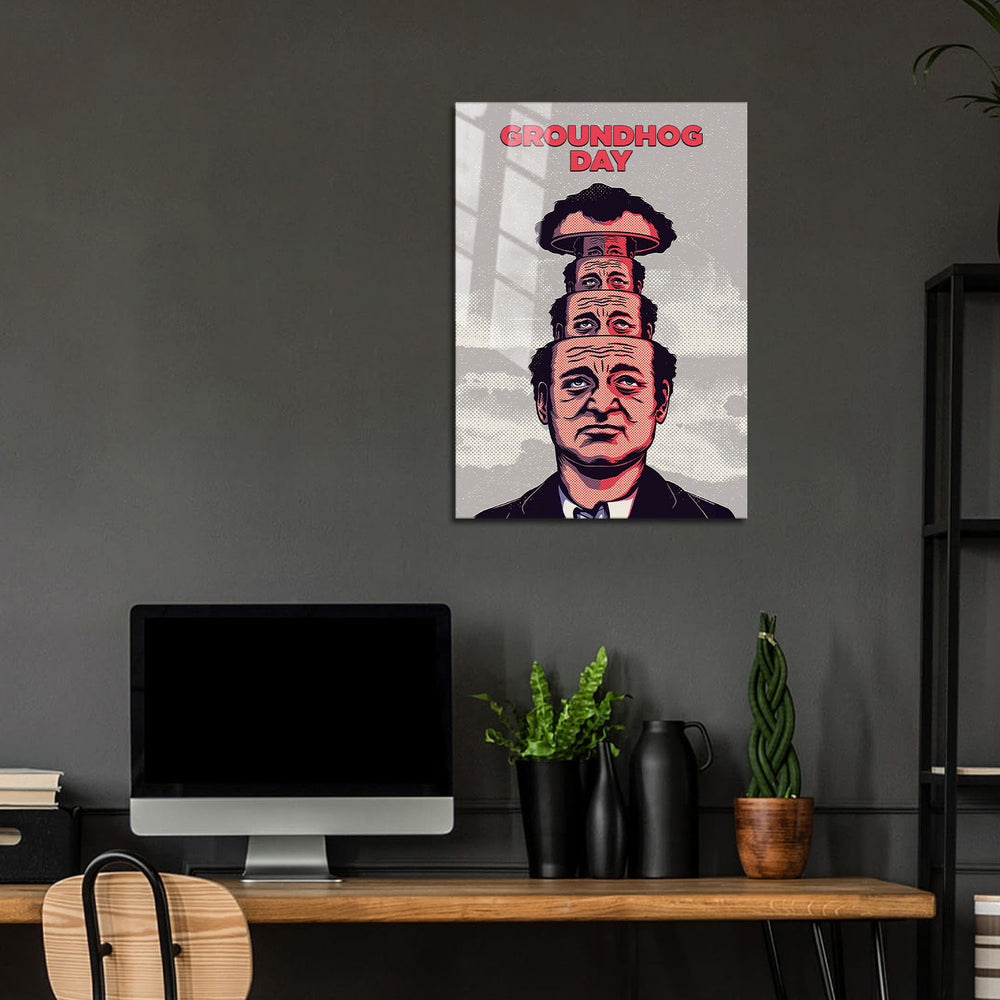 Flex Designs Metal Poster Groundhog Day Cinematic 24 x 36" Home Goods - Movie 1993 Movie Metal Poster