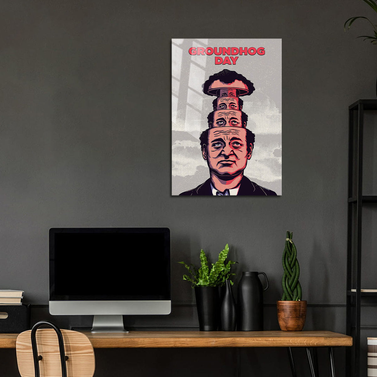 Flex Designs Metal Poster Groundhog Day Cinematic 24 x 36" Home Goods - Movie 1993 Movie Metal Poster