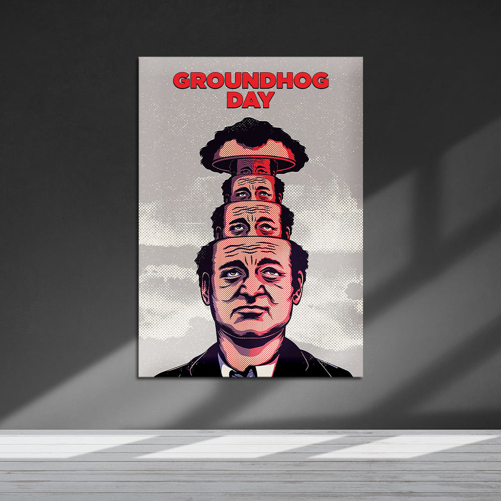 Flex Designs Metal Poster Groundhog Day Cinematic 5 x 7" Home Goods - Movie 1993 Movie Metal Poster