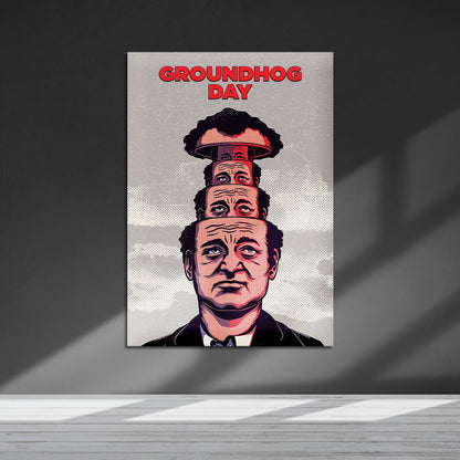 Flex Designs Metal Poster Groundhog Day Cinematic 5 x 7" Home Goods - Movie 1993 Movie Metal Poster