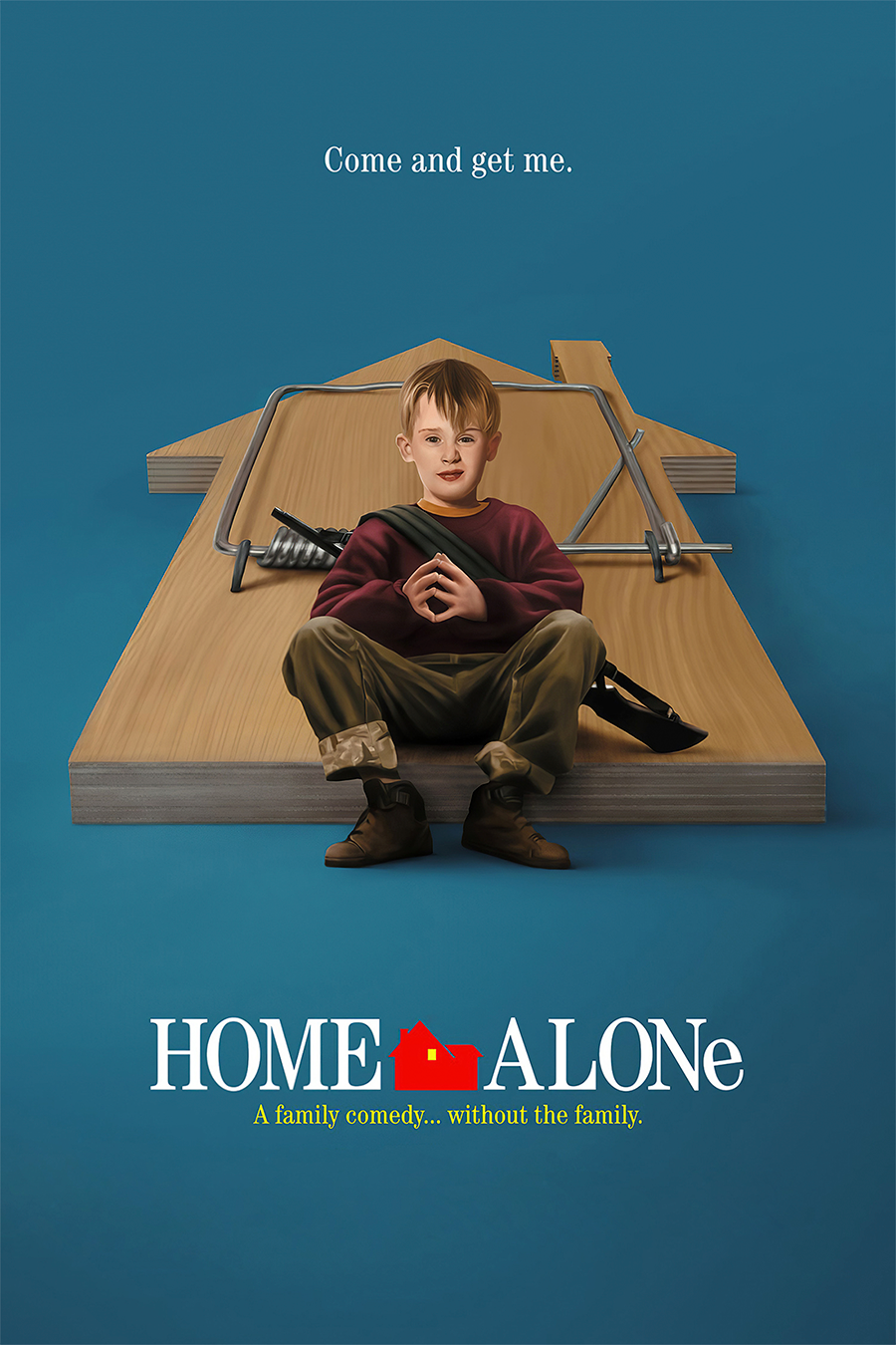 Flex Designs Metal Poster Home Alone Cover 11 x 17" Home Goods - Movie 1990 Movie Metal Poster