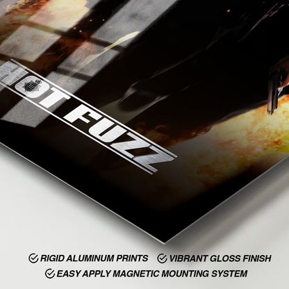 Flex Designs Metal Poster Hot Fuzz 11 x 17" Home Goods - Movie 2007 Movie Metal Poster