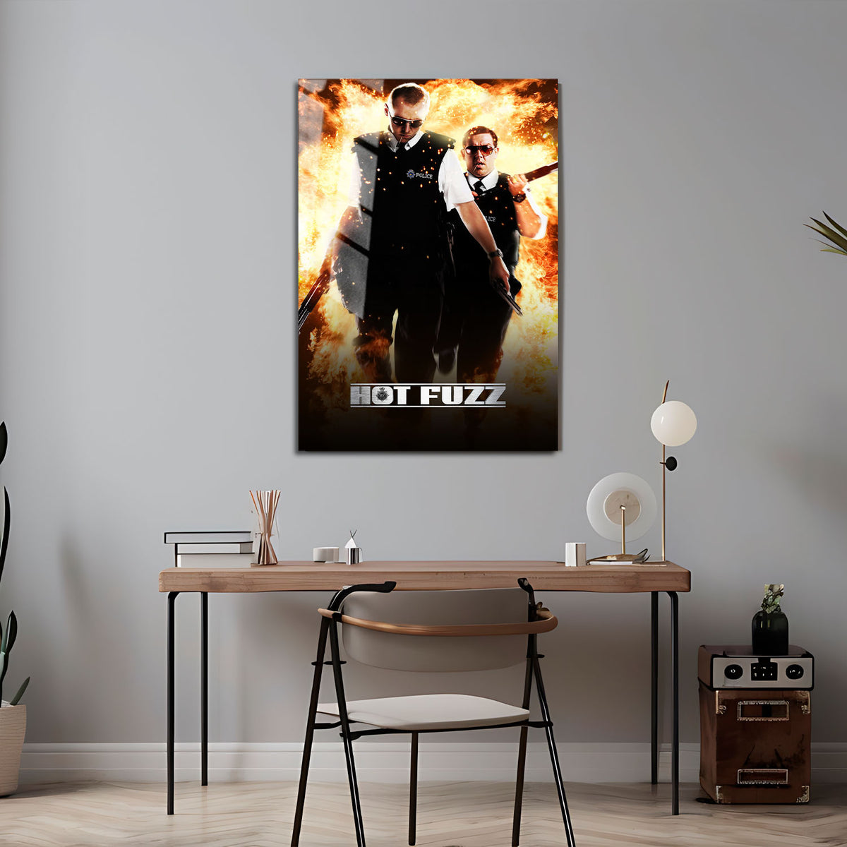 Flex Designs Metal Poster Hot Fuzz 5 x 7" Home Goods - Movie 2007 Movie Metal Poster
