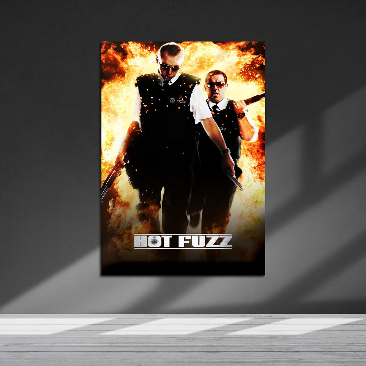 Flex Designs Metal Poster Hot Fuzz 5 x 7" Home Goods - Movie 2007 Movie Metal Poster