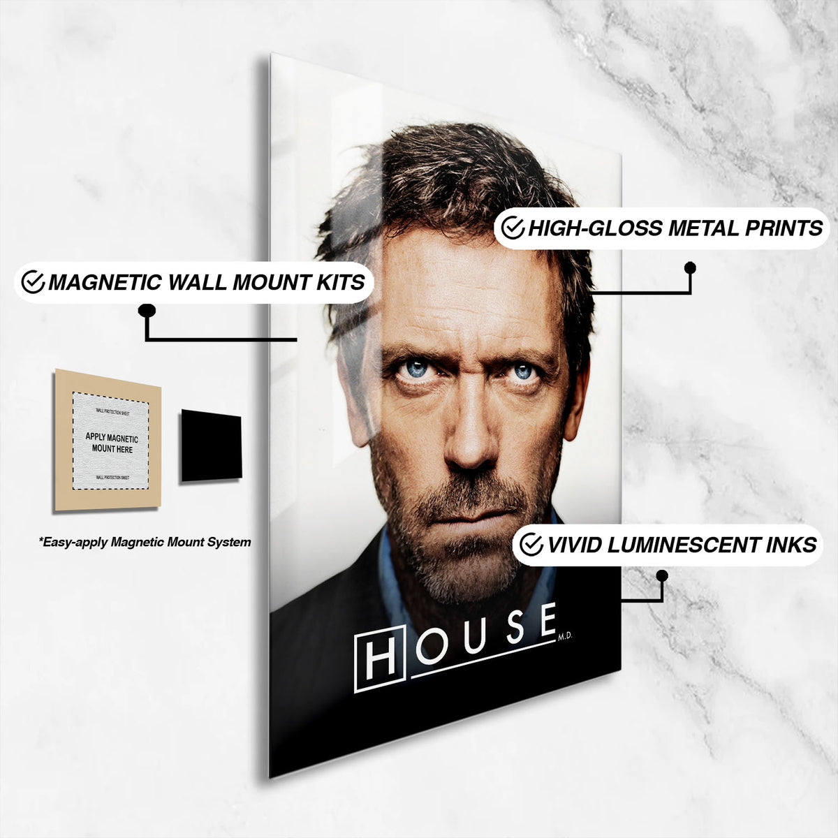 Flex Designs Metal Poster House 16 x 24" Home Goods - TV Show 2004 TV Show Metal Poster