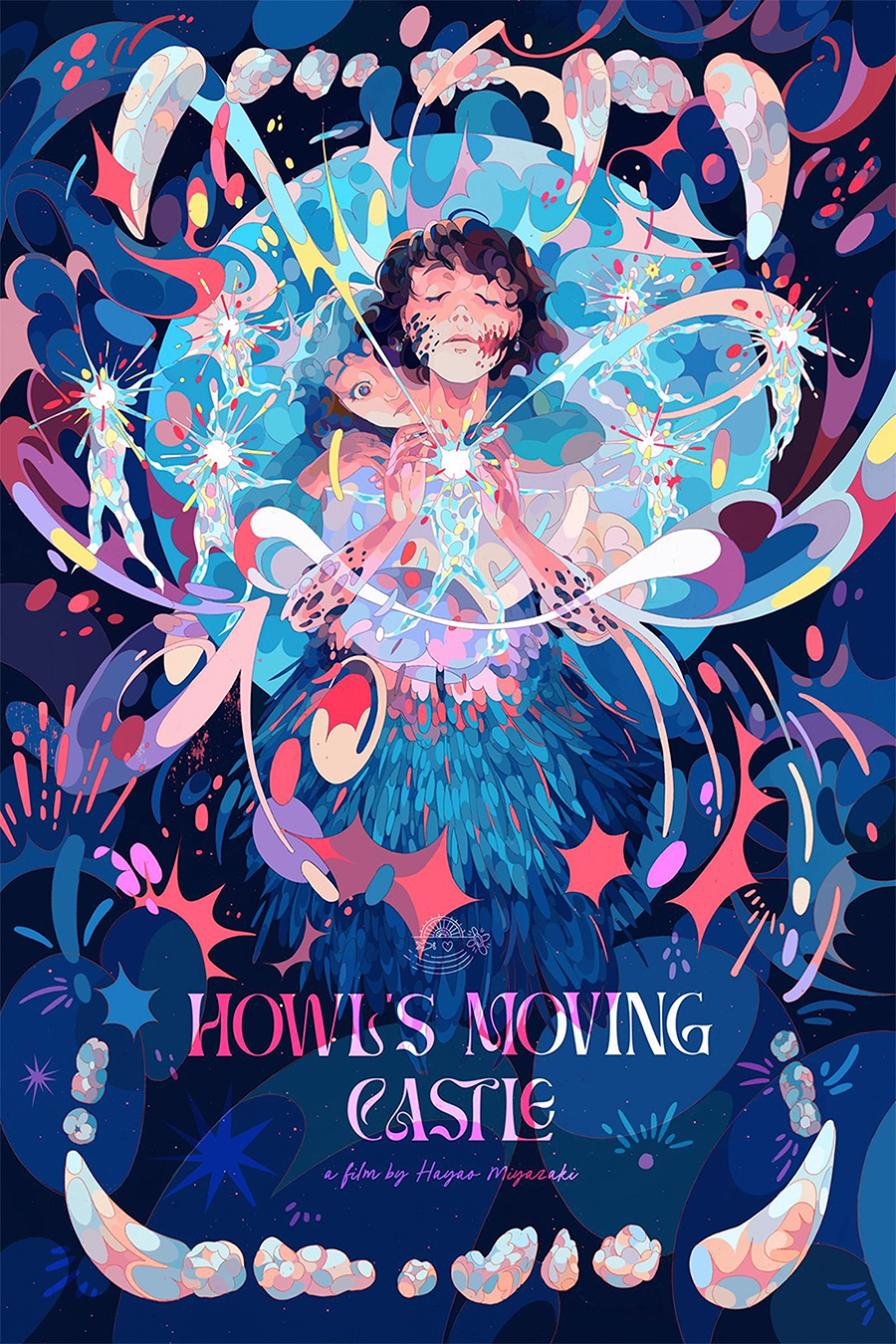 Flex Designs Metal Poster Howls Moving Castle Cover 11 x 17" Home Goods - Movie 2004 Movie Metal Poster