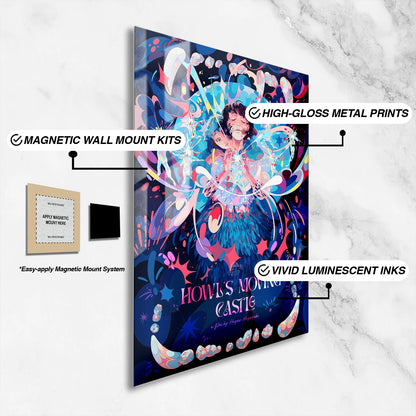 Flex Designs Metal Poster Howls Moving Castle Cover 16 x 24" Home Goods - Movie 2004 Movie Metal Poster
