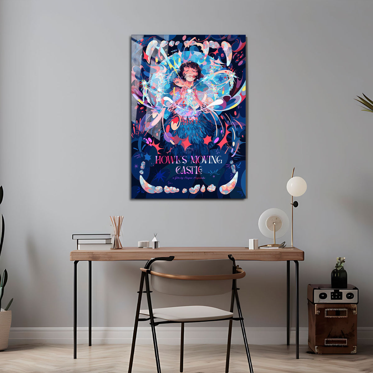Flex Designs Metal Poster Howls Moving Castle Cover 5 x 7" Home Goods - Movie 2004 Movie Metal Poster