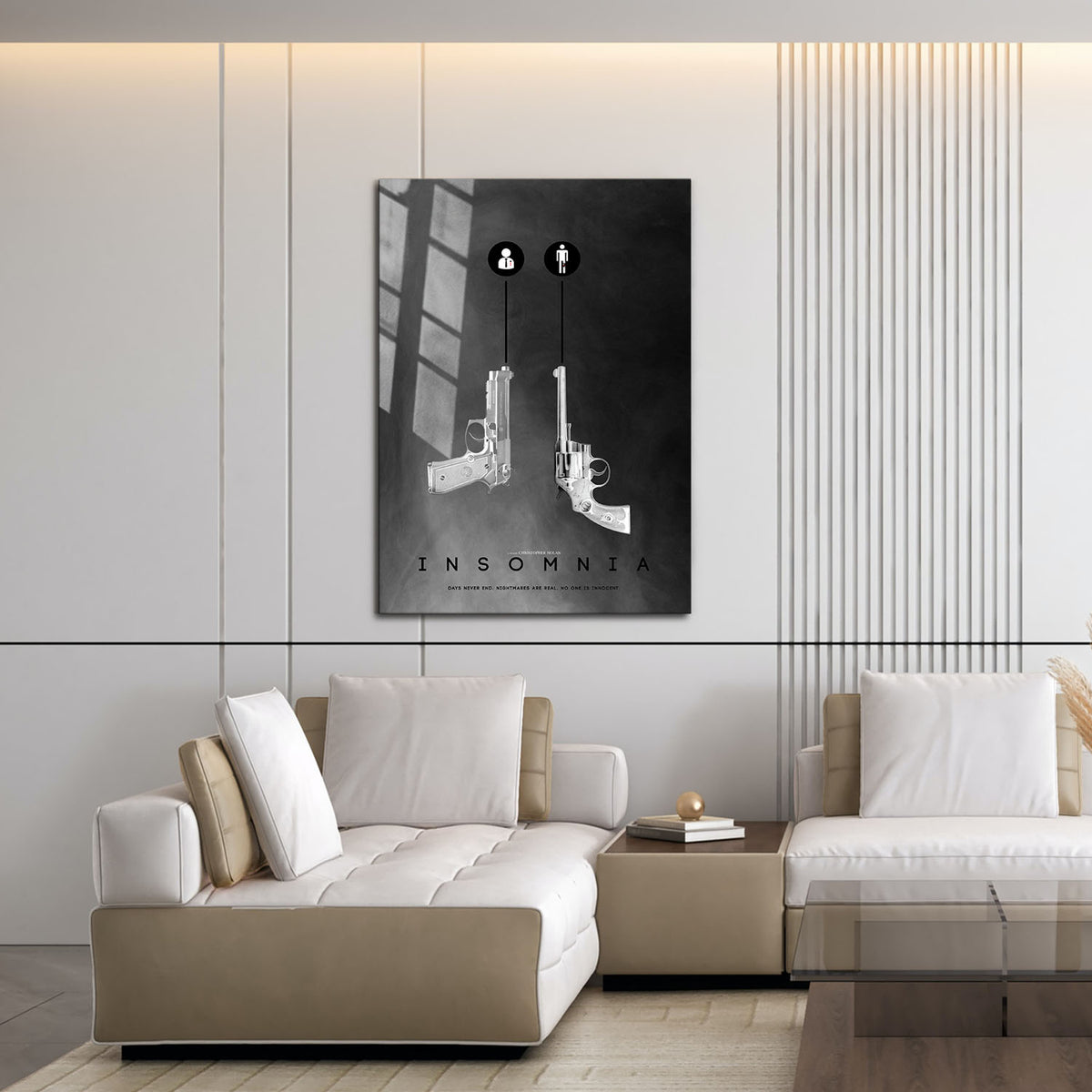 Flex Designs Metal Poster Insomnia Minimalist 16 x 24" Home Goods - Movie 2002 Movie Metal Poster